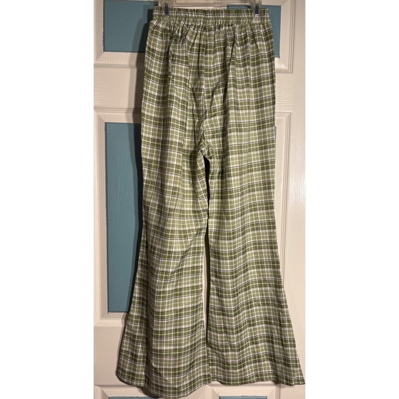 Shein Elastic Waist Plaid Flare Leg Pants. Size 2 - Picture 3 of 10